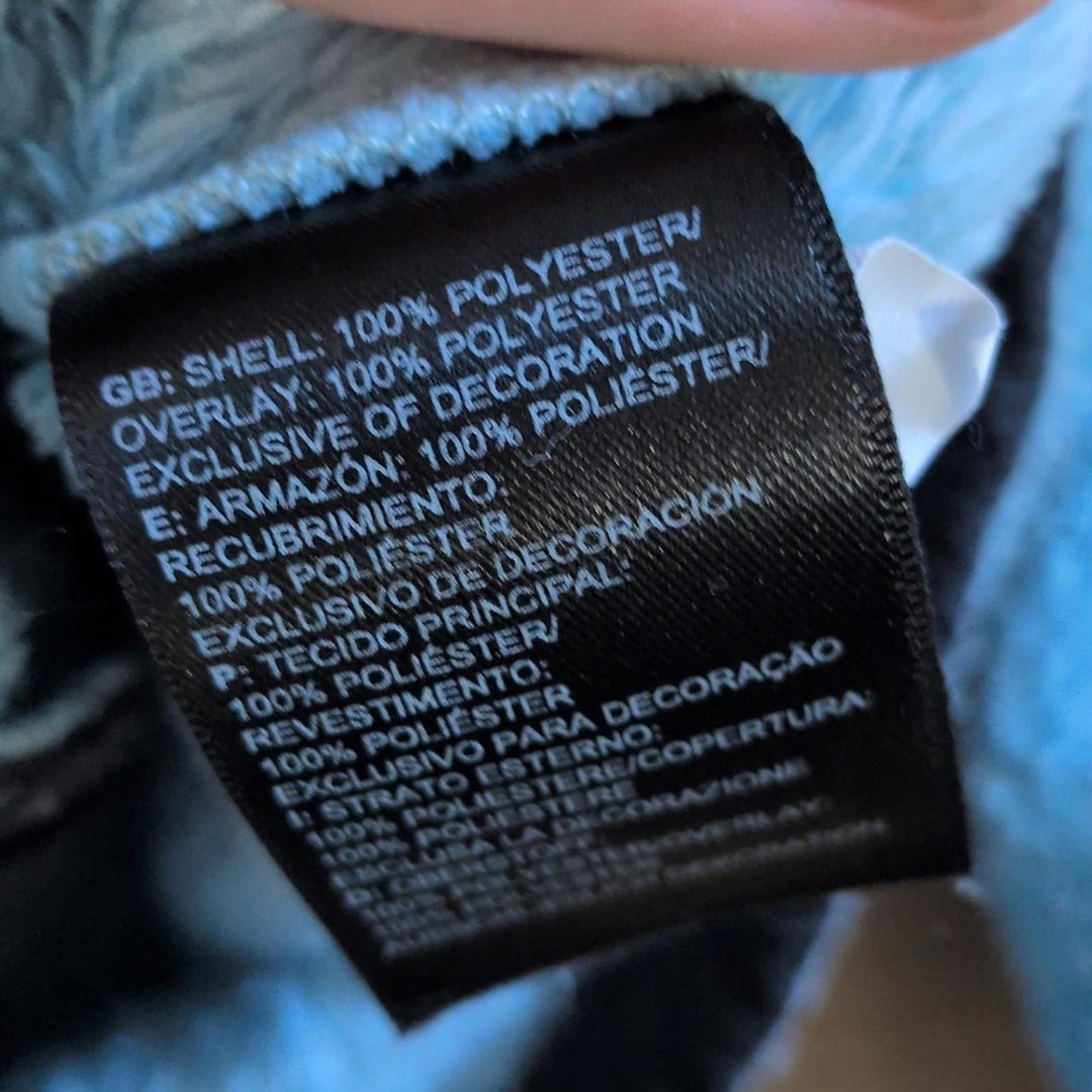 North Face Oso Light Weight Soft Blue Zip Jacket -  6-12 Mo