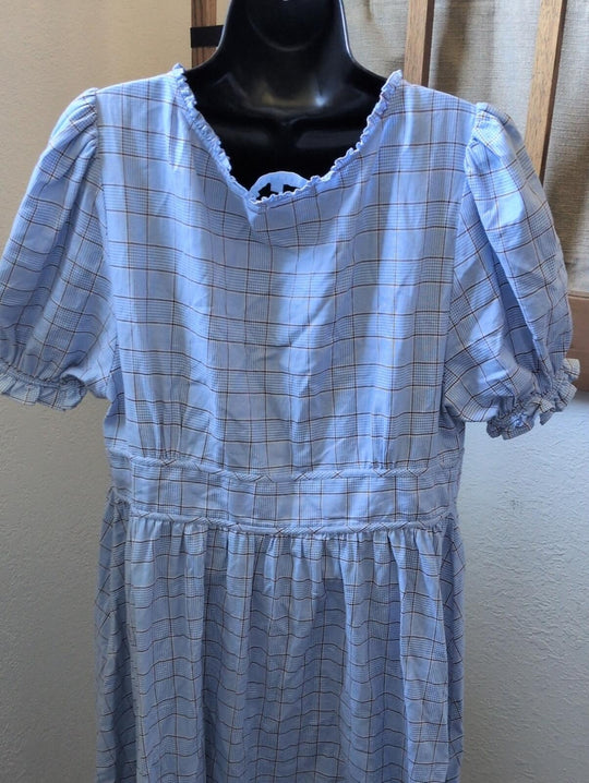 Hill House Home Sabrina dress in a blue Diana check plaid - XL
