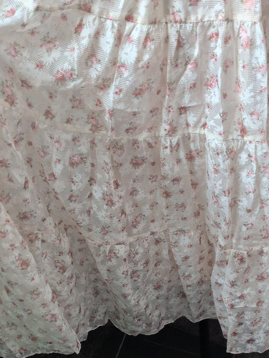 Altar'd State Elisa Enchanted Floral & Gingham Ruffled Dress - XS