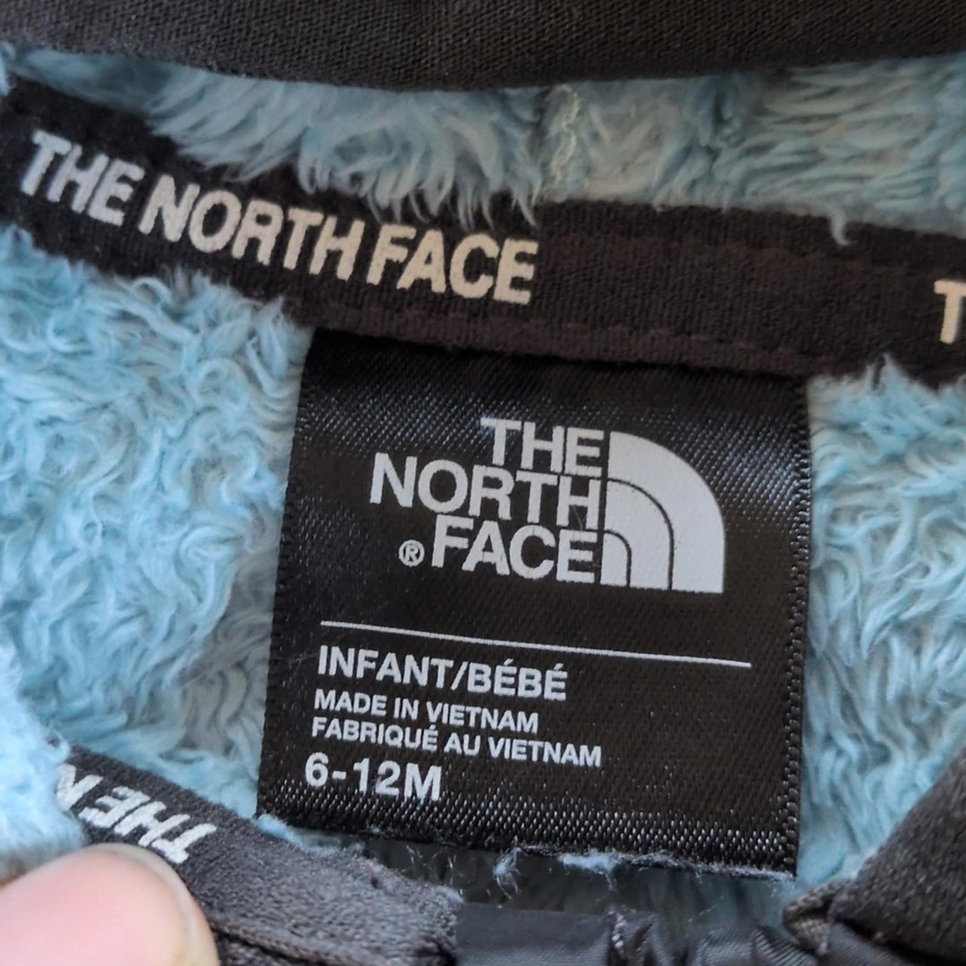 North Face Oso Light Weight Soft Blue Zip Jacket -  6-12 Mo