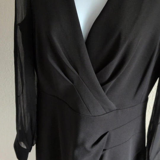 Tommy Hilfiger Sheer Sleeve Asymmetrical Dress
