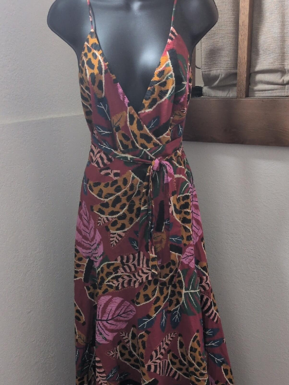 Farm Brazil Rare Banana Midi Wrap Dress - Large