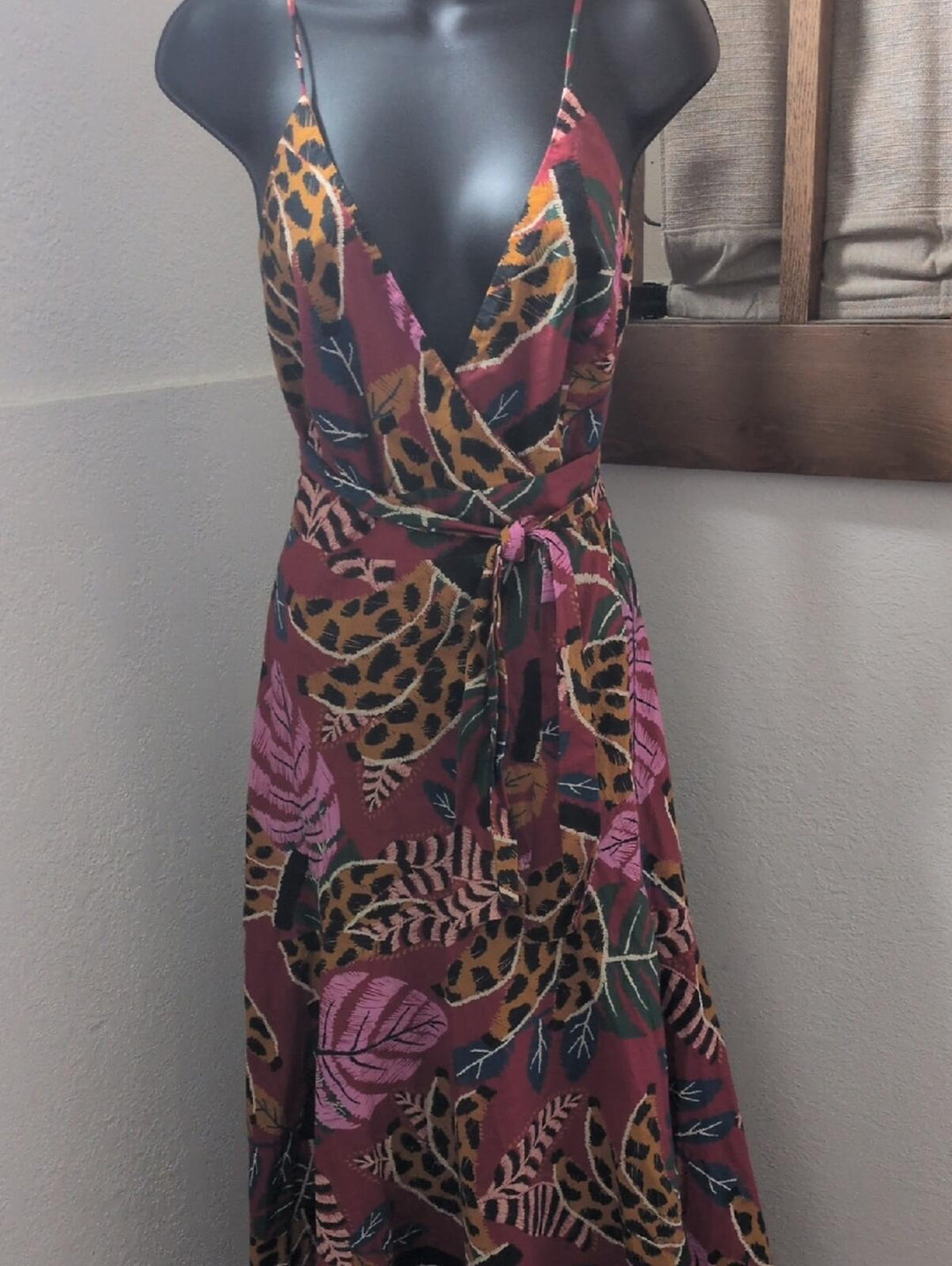 Farm Brazil Rare Banana Midi Wrap Dress - Large