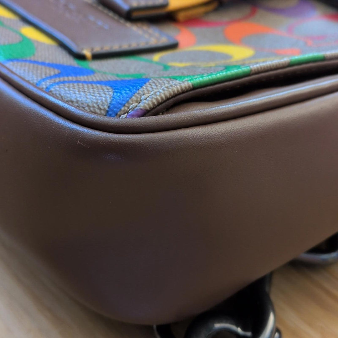 Coach Limited Edition Rainbow Track Pack Crossbody Bag