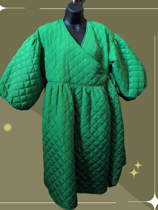 Terrell Dominick Quilt Me Baby Long Oversized Dress Quilt Jacket - S