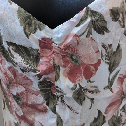 Reformation Ophelia Pink Floral Midi Dress