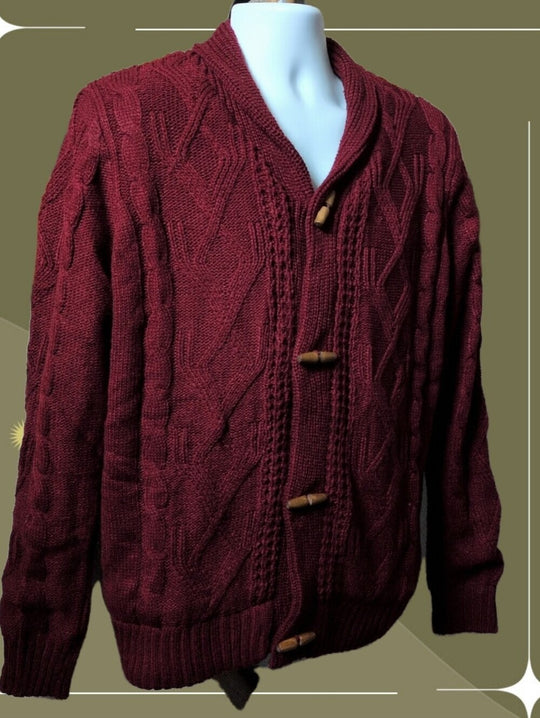 Nordstrom Brand Xray Jeans Sherpa Duffle Toggle Sweater Size L