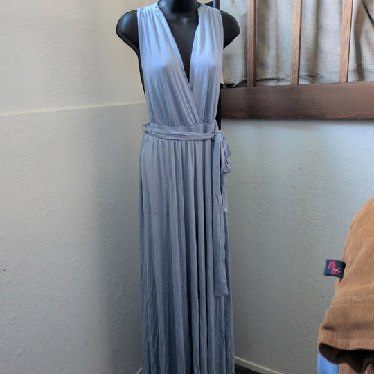 Free People Beach Muliway Jersey Knit Tie Jumpsuit - Small