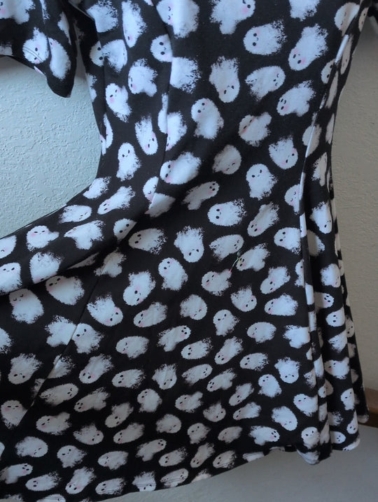 Ghosties Longline Evil Tee Dress by BlackMilk Clothing - Small