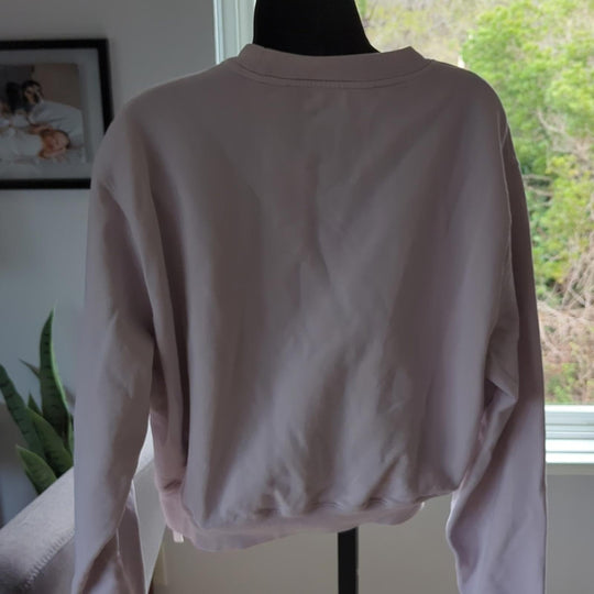 Off white cropped crew sweater