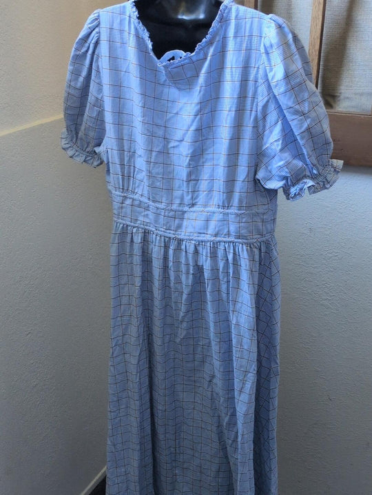 Hill House Home Sabrina dress in a blue Diana check plaid - XL