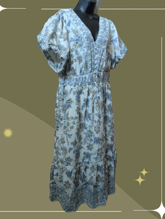 Lea Cotton Floral Midaxi Dress - 1XL