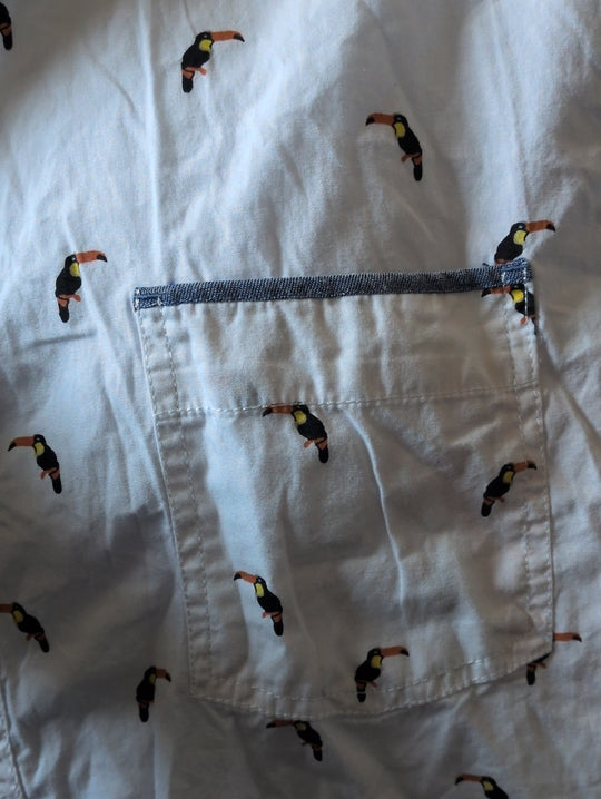 Men's Lee Toucan Short Sleeve Button Down Tee XL