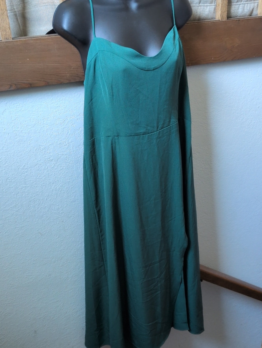 Abercrombie Camille Emerald Green Midi Dress- Large