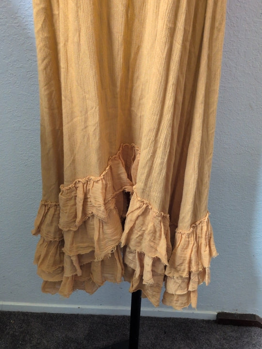 Free People One Beachy Raw Hem Midi Dress - XS