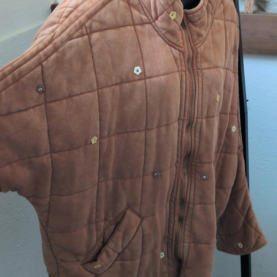 Free People Dolman Knit Jacket With Embroidered Flowers - L/ XL