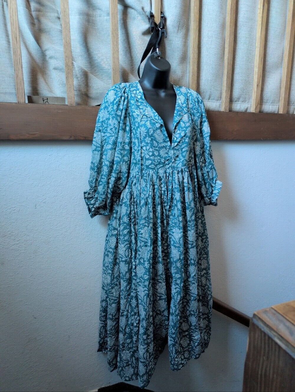 Daughters of India Kyra Midi Dress in Ocean Blue- Small