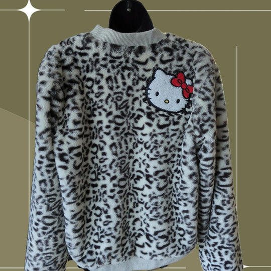 Hello Kitty x Blackmilk faux fur jacket m