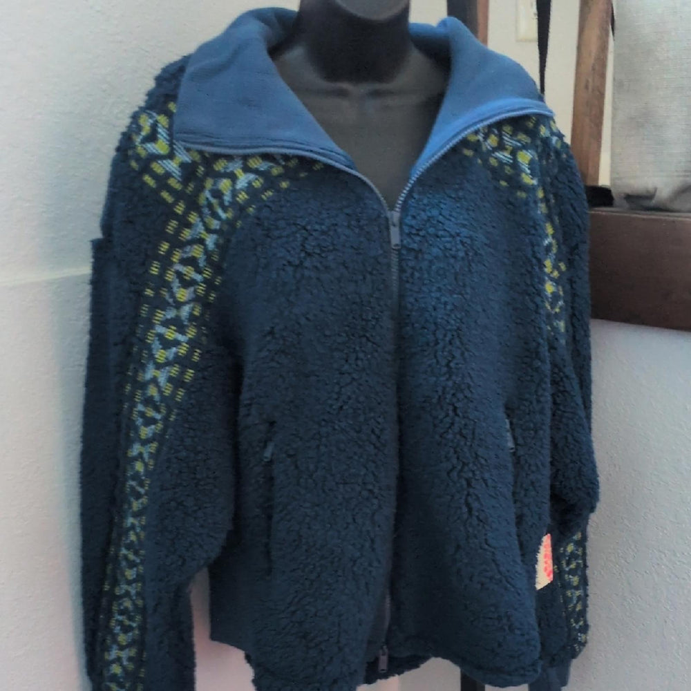 Free People Snowy Peaks Embroidered Fleece Jacket - Medium
