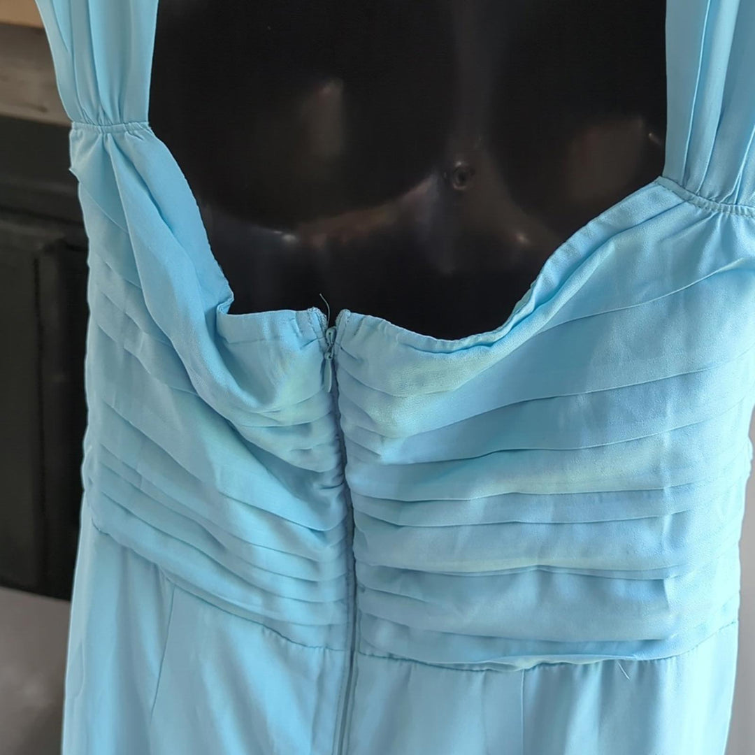 Abercrombie and Fitch blue off shoulder midi dress - Large