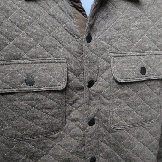 Faherty Epic Quilted CPO in Olive Melange - XS/S