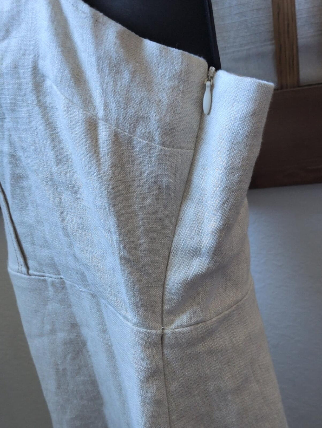 Dissh Catie Linen Natural Patchwork Dress - US 8