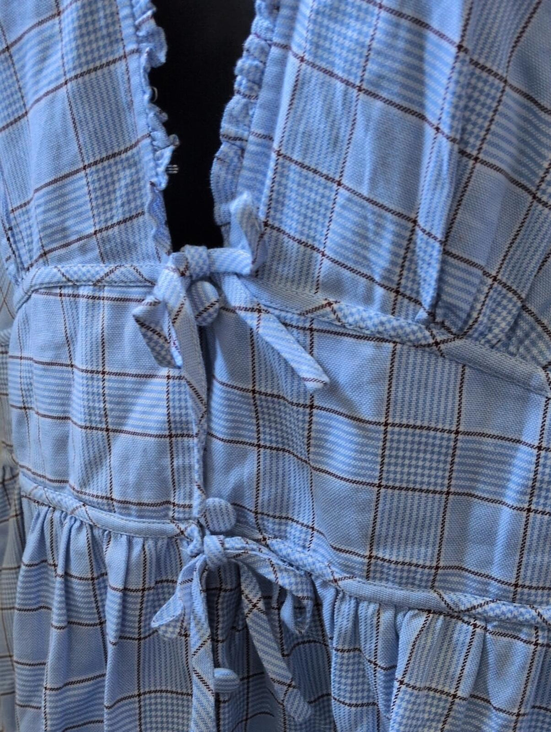 Hill House Home Sabrina dress in a blue Diana check plaid - XL