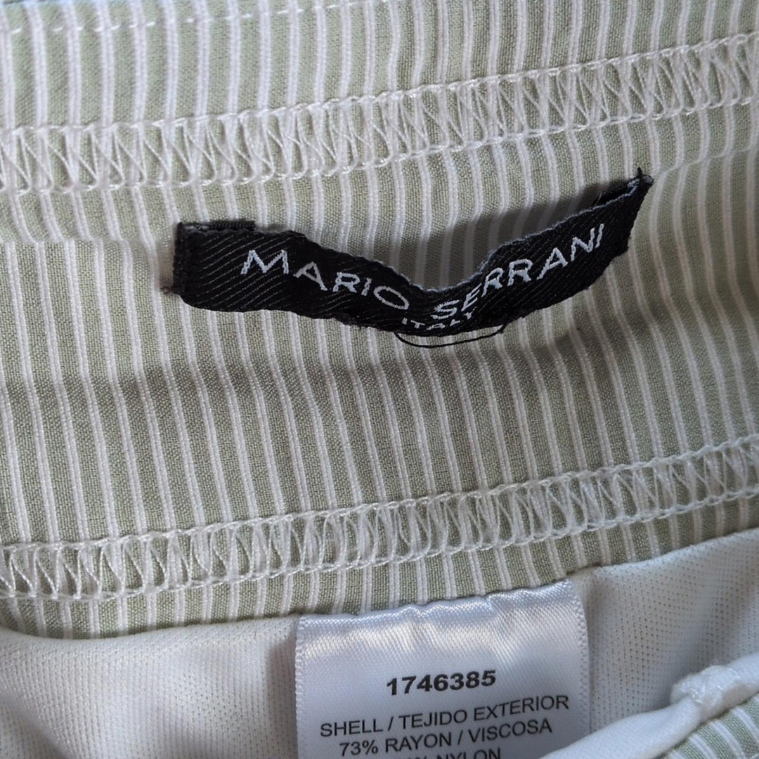 Mario Serrani Italy Sage And White Striped Skort - Medium