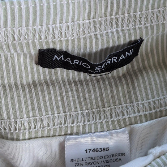 Mario Serrani Italy Sage And White Striped Skort - Medium