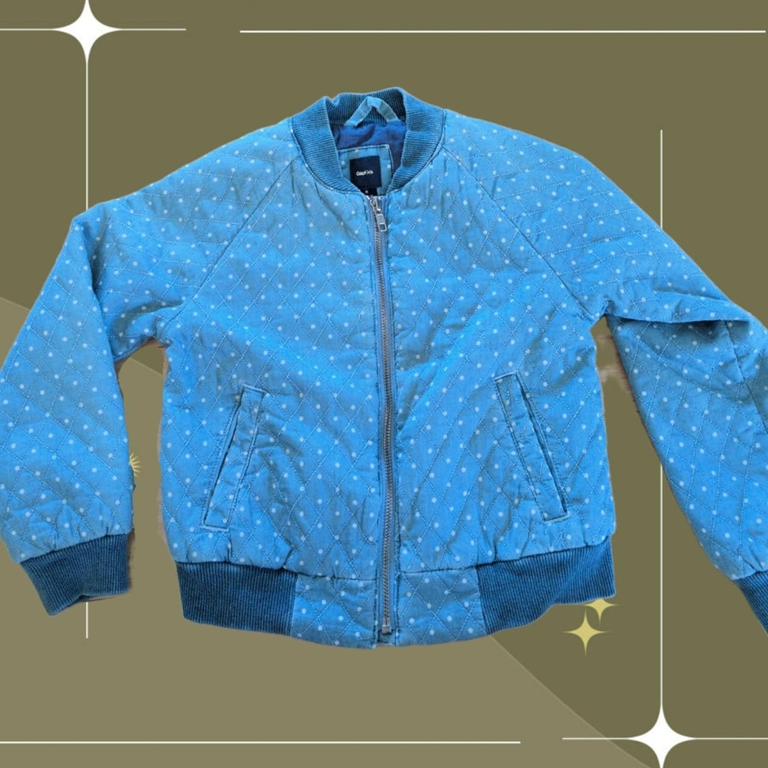 Gap Kids Quilted Dot Denim Jacket - Small