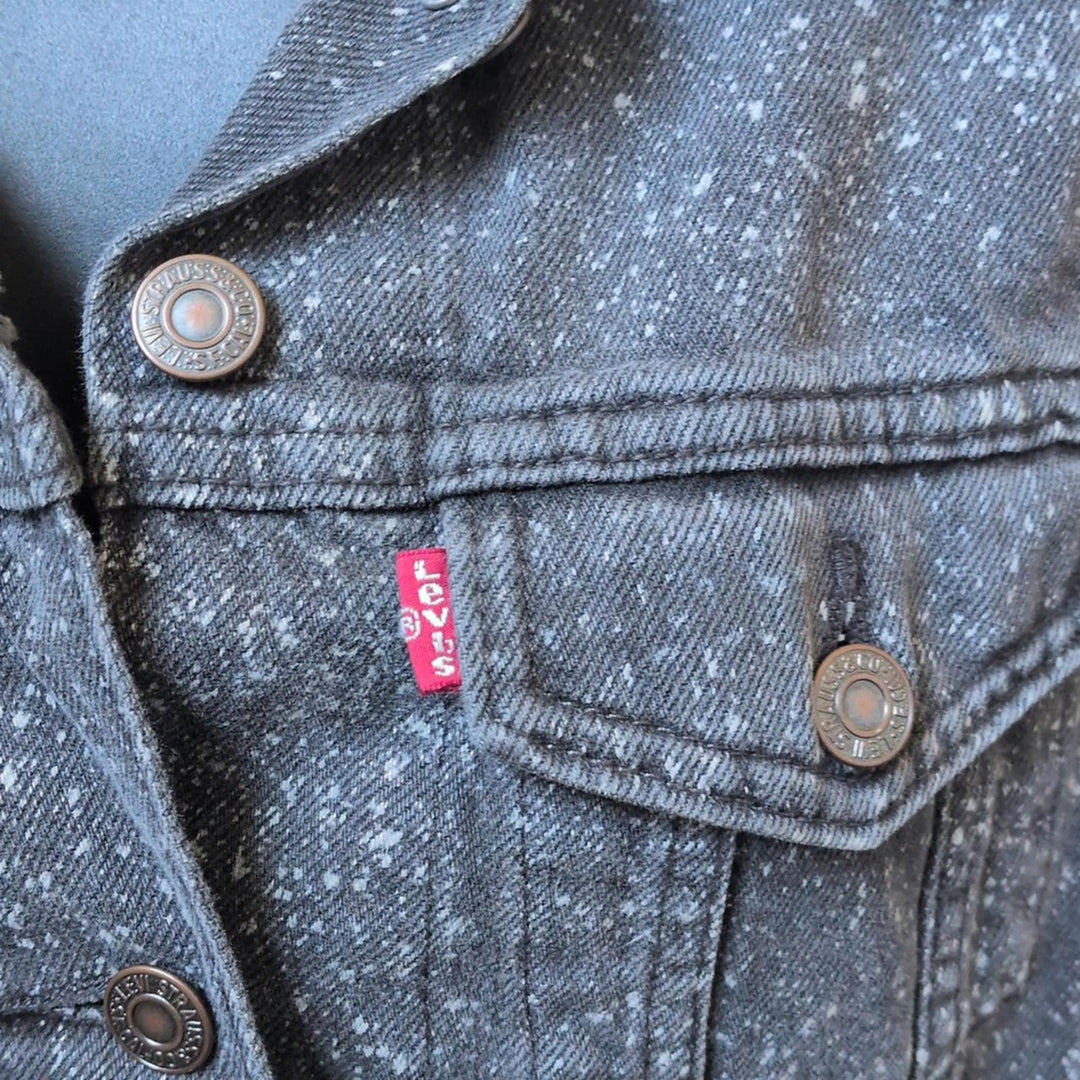 Levi's Light Acid Wash White Paint Splatter Jean Jacket - Small