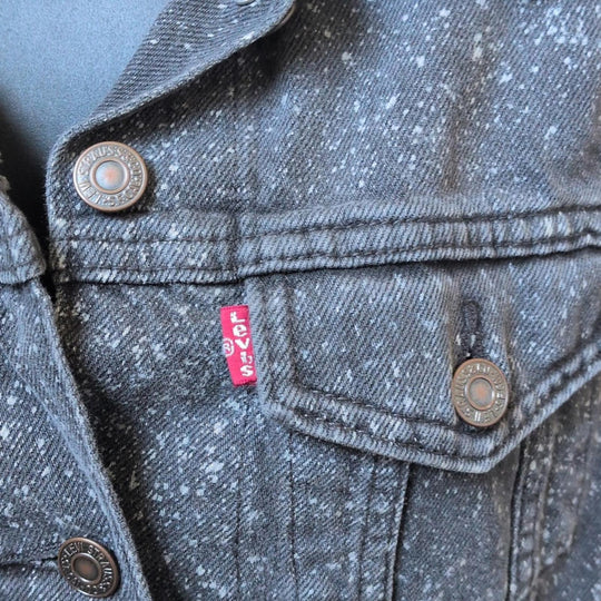 Levi's Light Acid Wash White Paint Splatter Jean Jacket - Small
