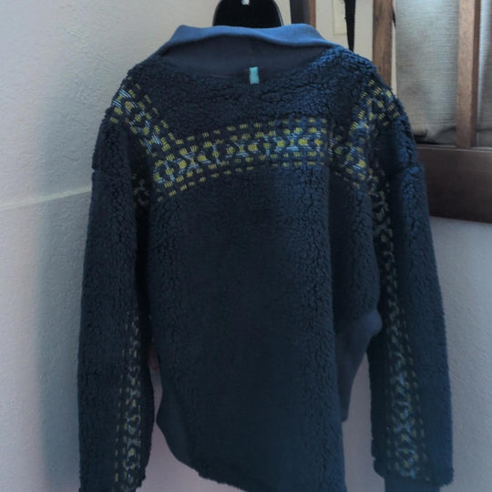 Free People Snowy Peaks Embroidered Fleece Jacket - Medium