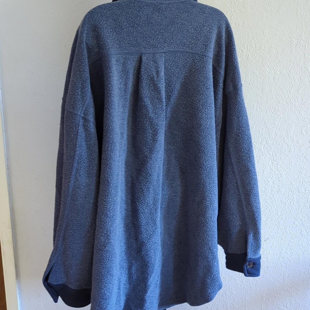 Free People Blue oversized ruby shacket