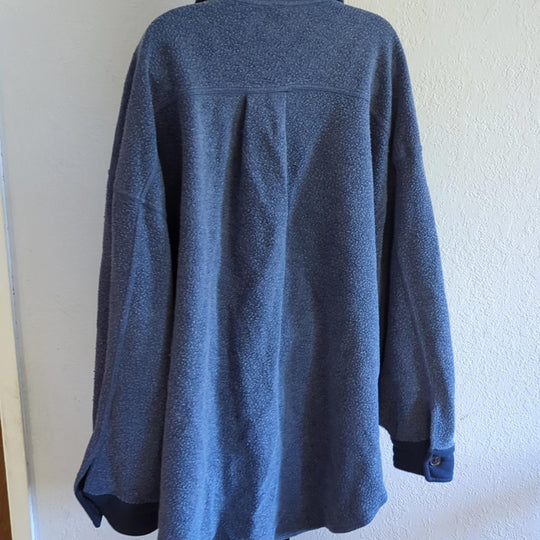 Free People Blue oversized ruby shacket