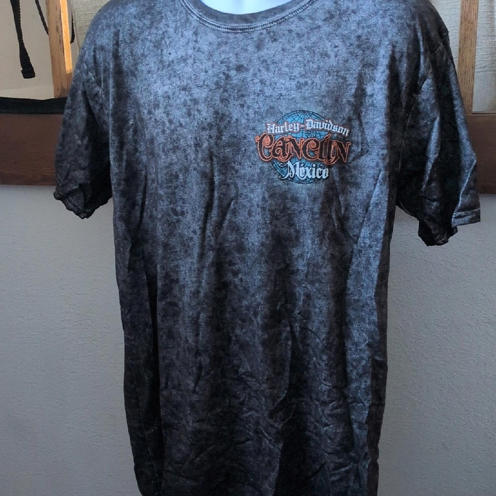 Harley Davidson Cancun Mexico Acid Wash Tee - XL