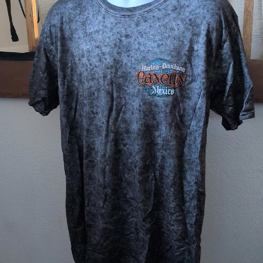 Harley Davidson Cancun Mexico Acid Wash Tee - XL