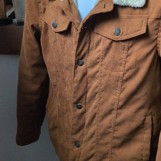 Beautiful Giant Sherpa And Corduroy Jacket - M