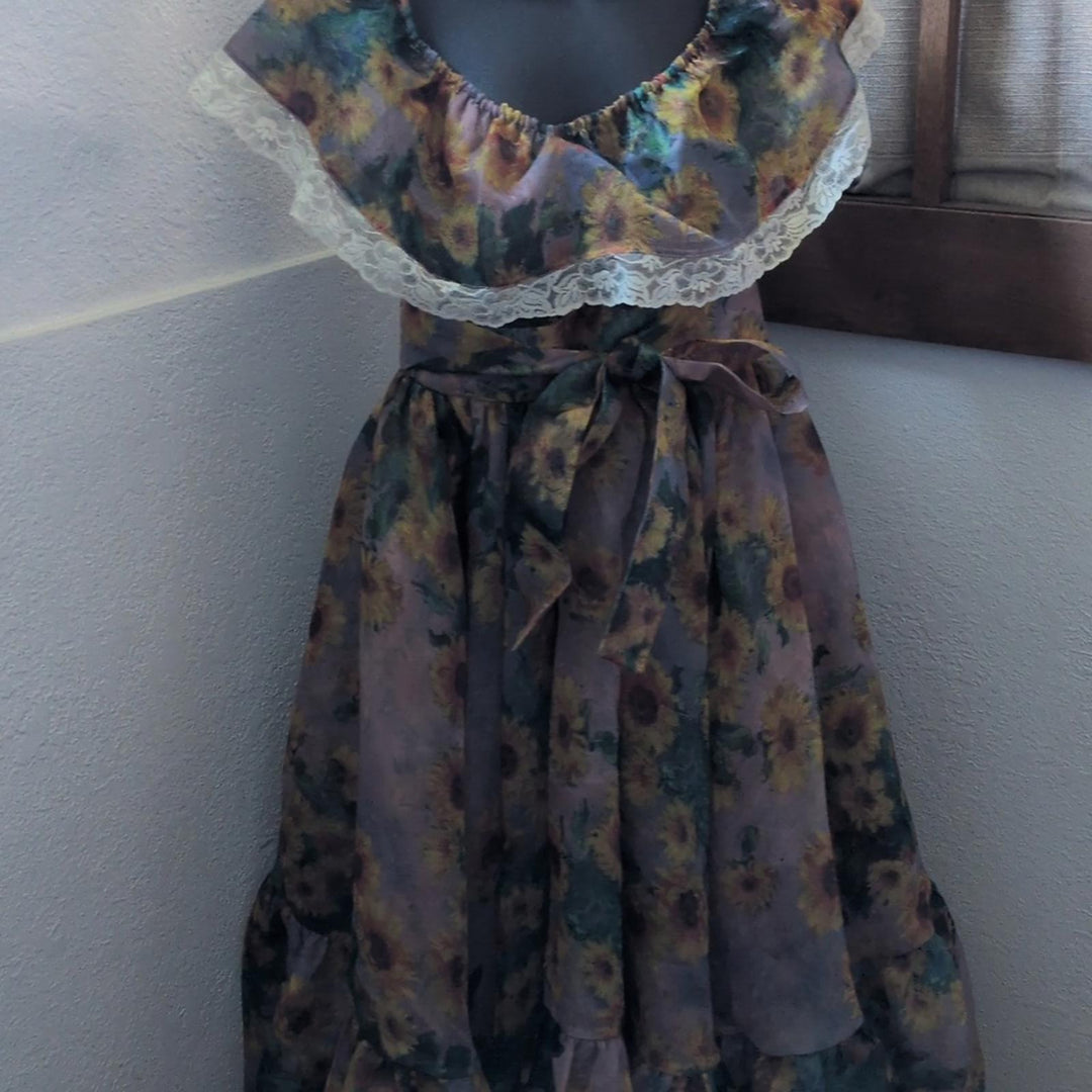Selkie Monet Sunflowers Romance Novella dress - Large