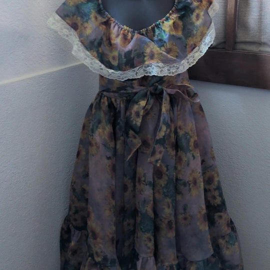 Selkie Monet Sunflowers Romance Novella dress - Large