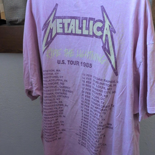 Daydreamer Metallica Ride The Lightning Shirt In Lilac Bloom - One Size