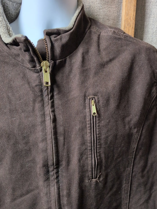 Women's Canvas Dark Brown Sherpa Carhartt Vest Size 3x