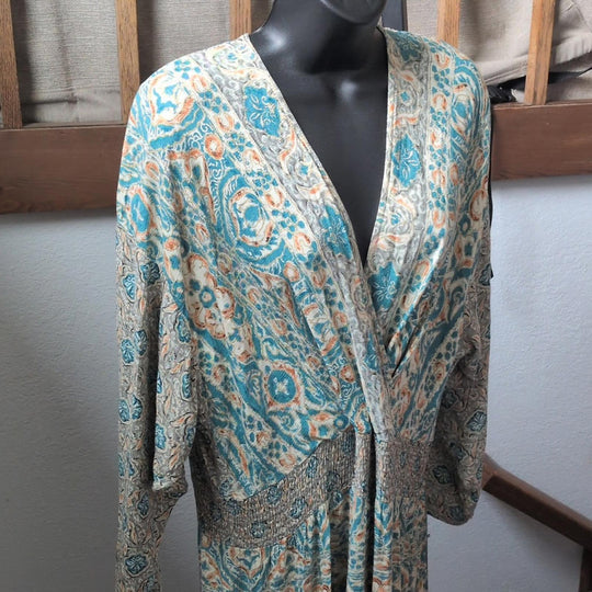 Carole Little 90s Vintage Boho Maxi Dress