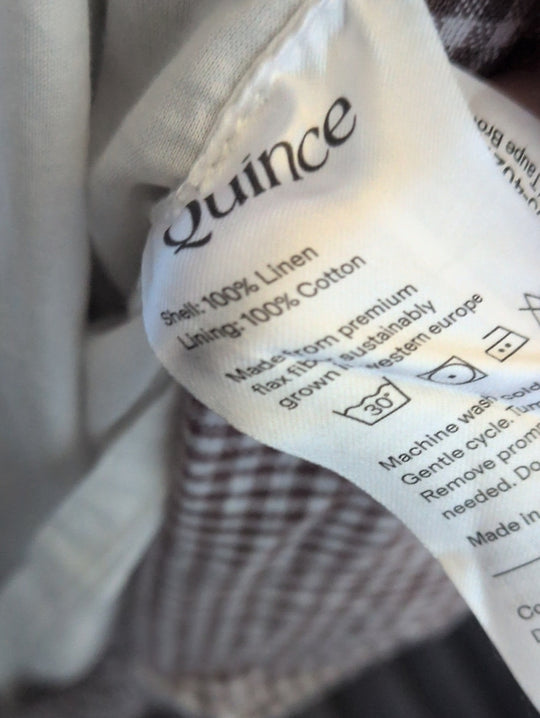 Quince 100% European Linen Scoop Neck Midi Dress size s
