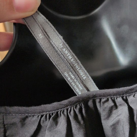 Anthroplogie somerset Tiered Black Maxi Dress  - XS