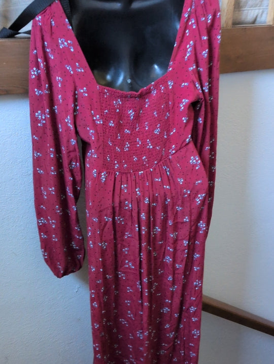Free People Iris Long Sleeve Midi Dress size m