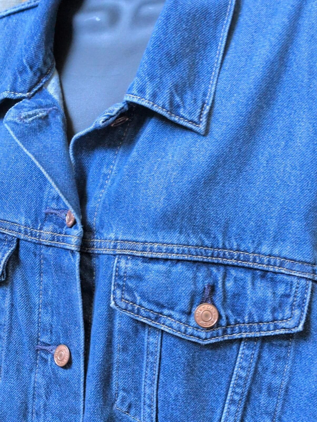 Gap X Doen Collab Oversized Mid Blue Denim Jean Jacket - Large