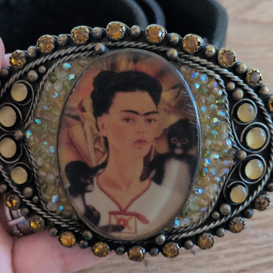 Frida Kahlo Saints And Angels Leather Belt Size 34 (Small)