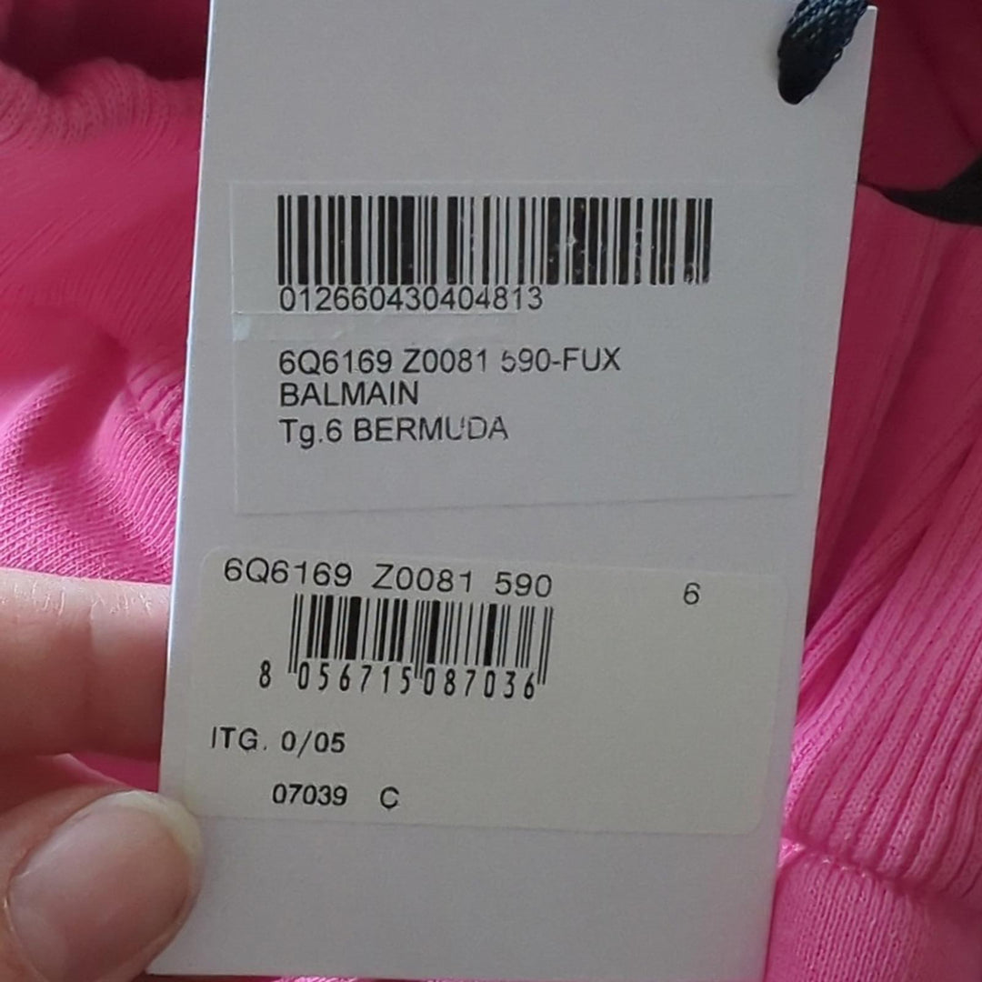 Balmain pink cotton shorts - Girls 6