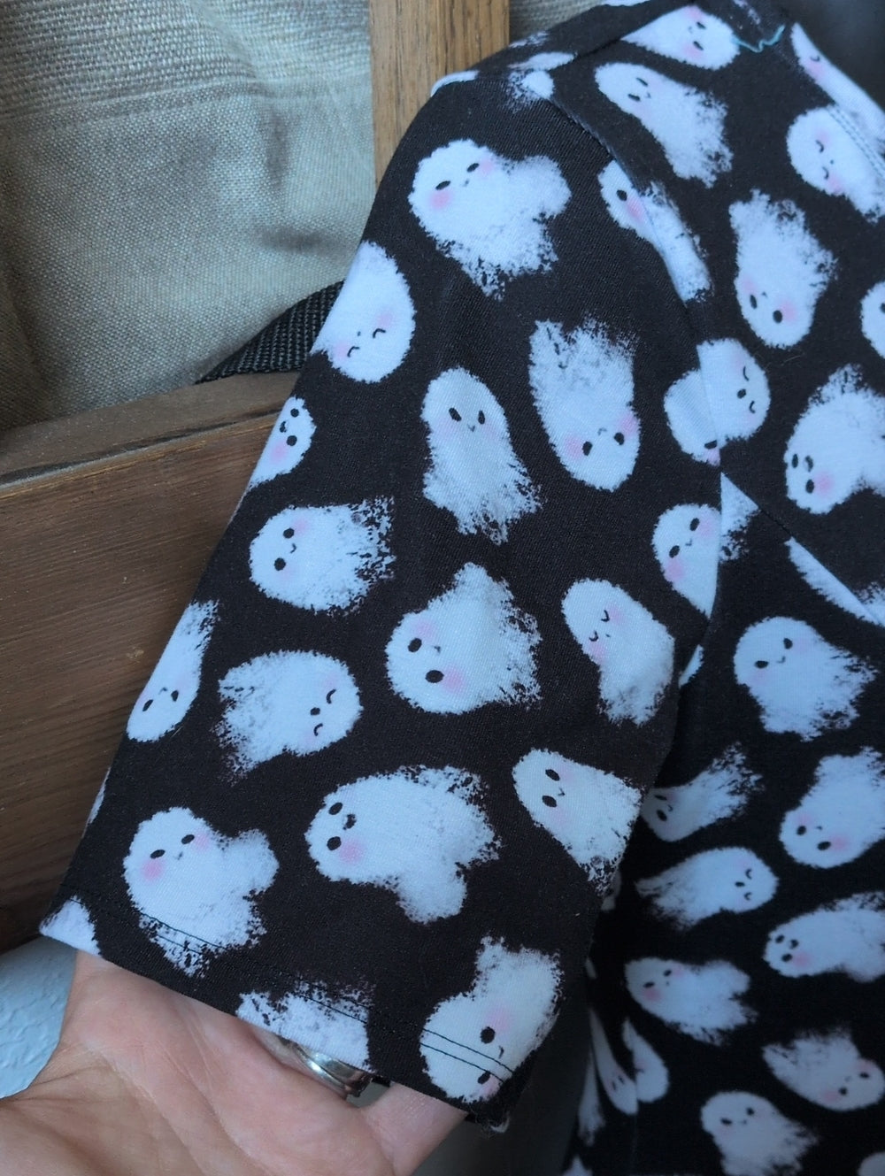Ghosties Longline Evil Tee Dress by BlackMilk Clothing - Small